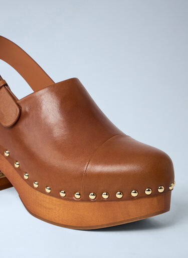 Jeannette Heel Clogs Chloé Jeannette Heel Clogs Brown chl0263064