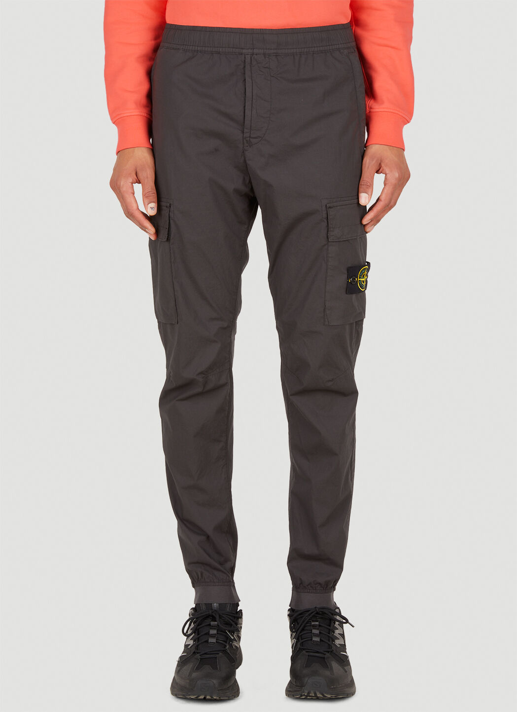 Stone island grey track pants best sale