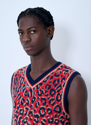 Jacquard Sweater Vest adidas by Wales Bonner Jacquard Sweater Vest Red awb0363003