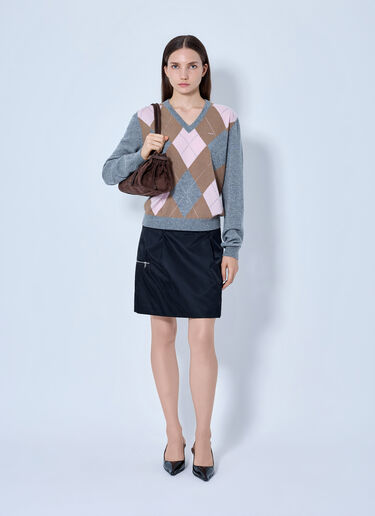 LN-CC® - Prada: Re-Nylon Mini Skirt - Black Prada Re-Nylon Mini Skirt Black pra0266018
