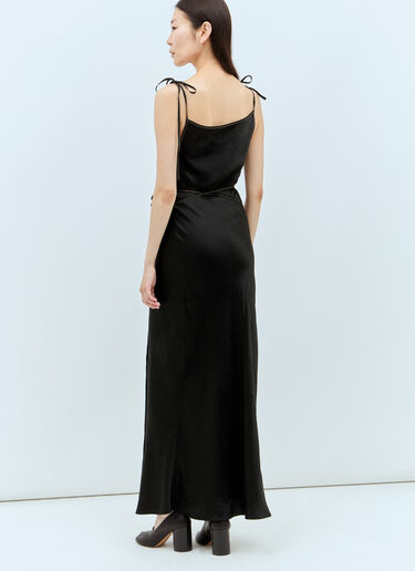 Acne Studios Satin Maxi Dress Black acn0257013