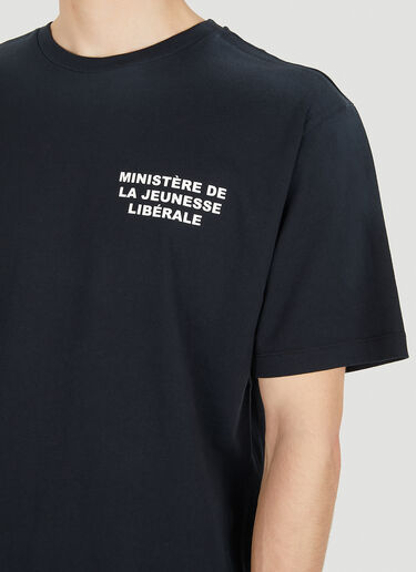 Liberal Youth Ministry 로고 프린트 티셔츠 블랙 lym0150012