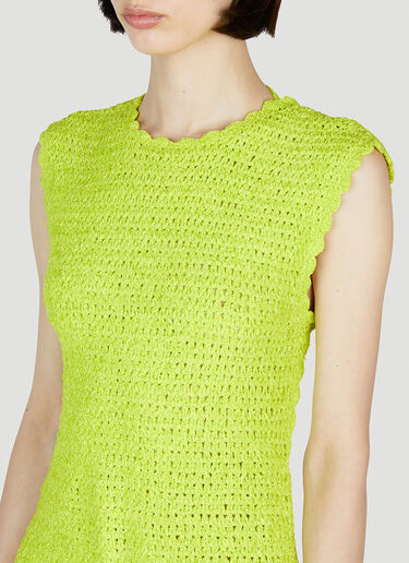 GANNI Open Back Mini Dress Green gan0252005