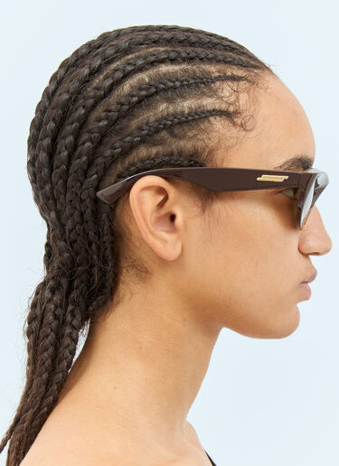 Bottega Veneta Rectangular Sunglasses Brown bos0358002