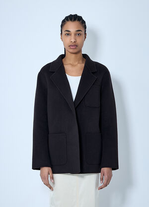 TOTEME Doublé Wool Jacket Black tot0259014
