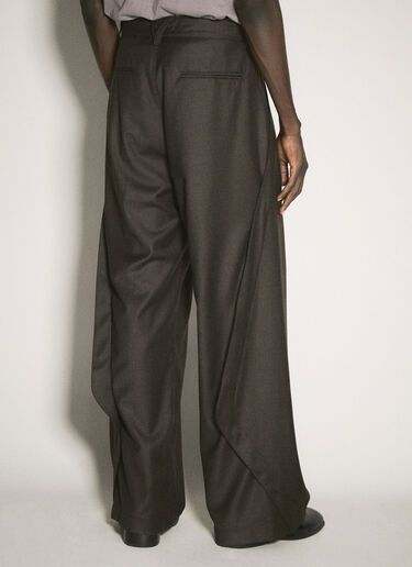 Origami Wool Pants O.FILES Origami Wool Pants Brown ofl0158009