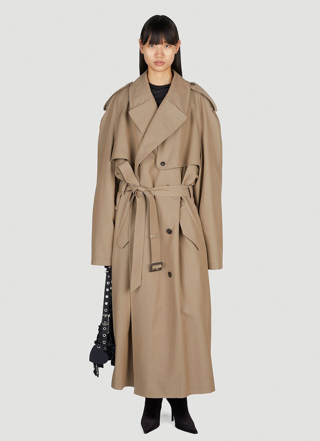 超人気の雑貨店 の トレンチコート オーバーサイズ レディース Balenciaga ベージュ LN-CC® | ジャケット・アウター