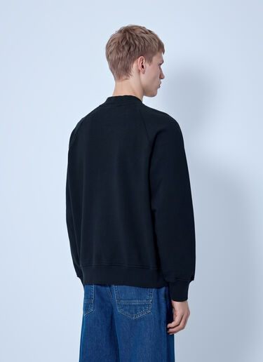 LN-CC® - Stone Island: Crewneck Sweatshirt with Sleeve Logo Patch - Black Stone Island Crewneck Sweatshirt with Sleeve Logo Patch Black sto0165091