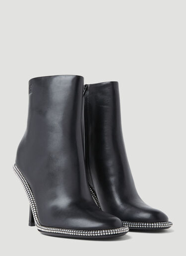 Alexander Wang Kira Leather Ankle Boots Black awg0254019