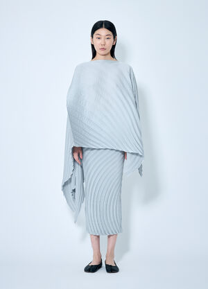 Issey Miyake Nuance Pleats Solid Top Grey ism0259009