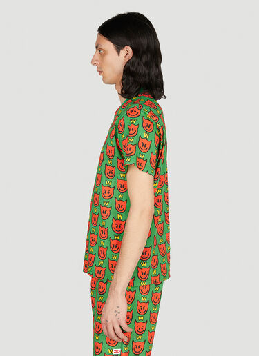 Walter Van Beirendonck デビル クルーネックTシャツ グリーン wlt0152014