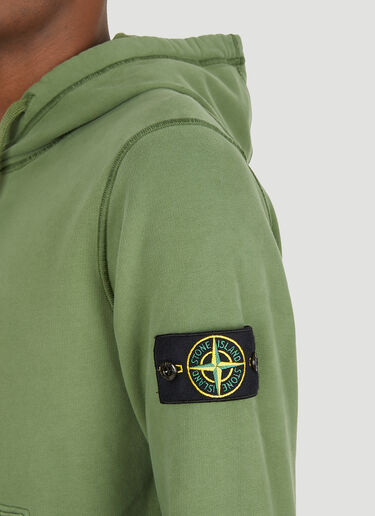 Stone Island Compass Patch Hooded Sweatshirt Green sto0150027