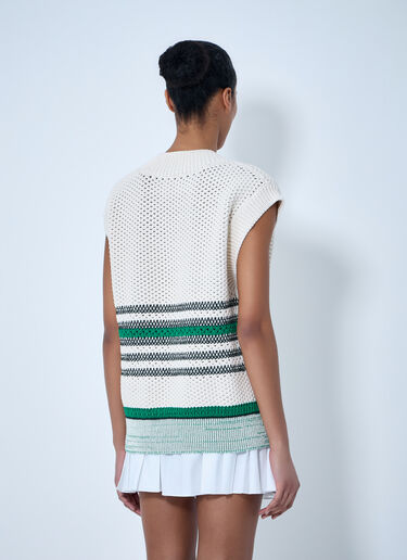 Runway Knit Vest Lacoste Runway Knit Vest White lac0364001