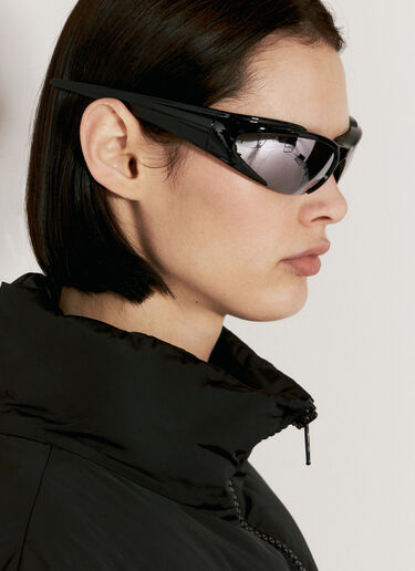 Balenciaga Reverse Xpander Rectangle Sunglasses Black bcs0355010