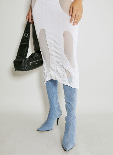 DI PETSA Wetlook Knit Midi Dress White dip0254002