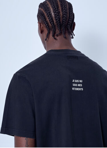 LN-CC® - VETEMENTS: I Am Naked Under My Clothes Regular Fit T-Shirt - Black VETEMENTS I Am Naked Under My Clothes Regular Fit T-Shirt Black vet0166005