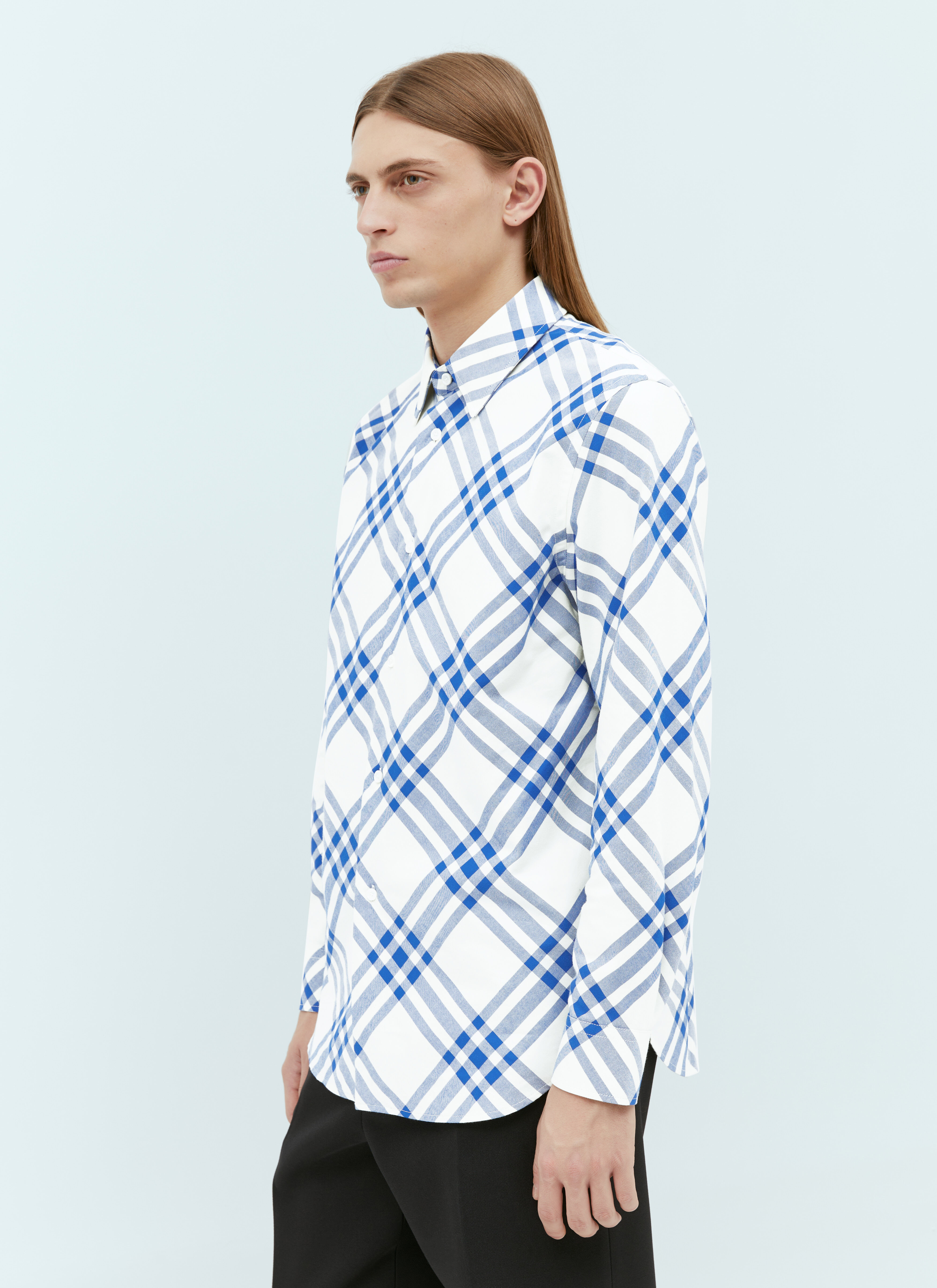 Burberry white check shirt top