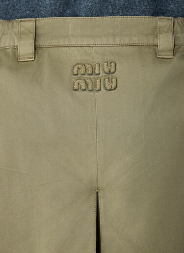 Miu Miu Garment-Dyed Skirt Green miu0360003