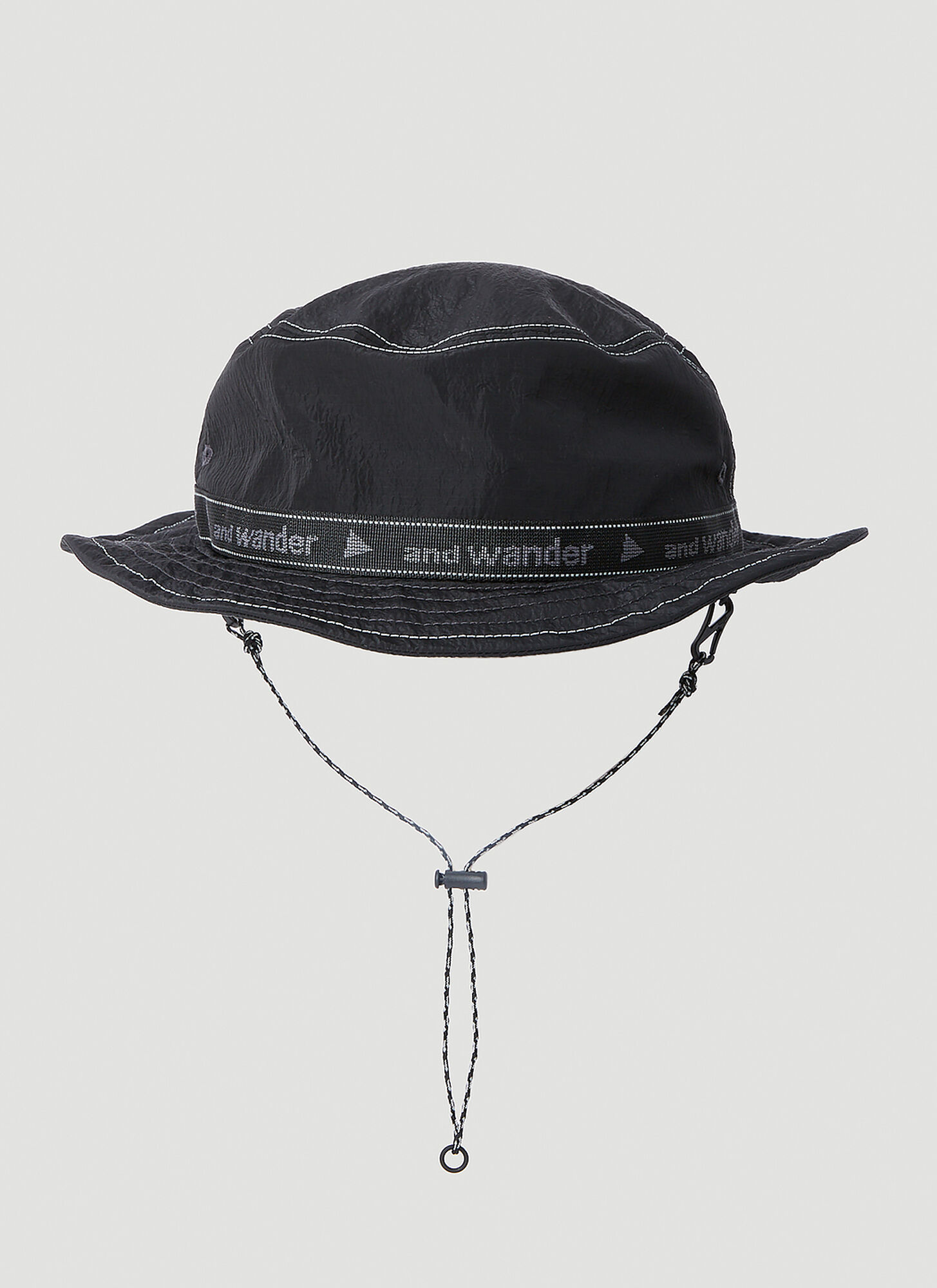 And Wander Black Jq Tape Hat In Grey