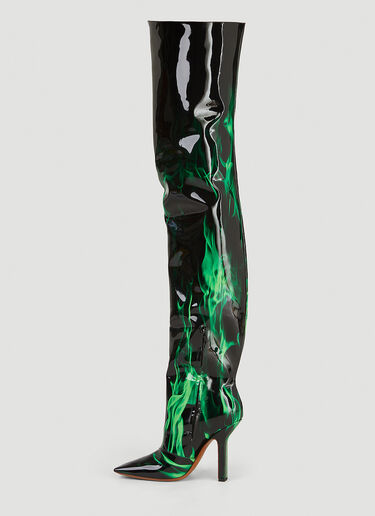 Vetements Boomerang 高筒靴 绿 vet0246026