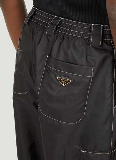 Prada Re-Nylon 直筒裤 黑色 pra0147121