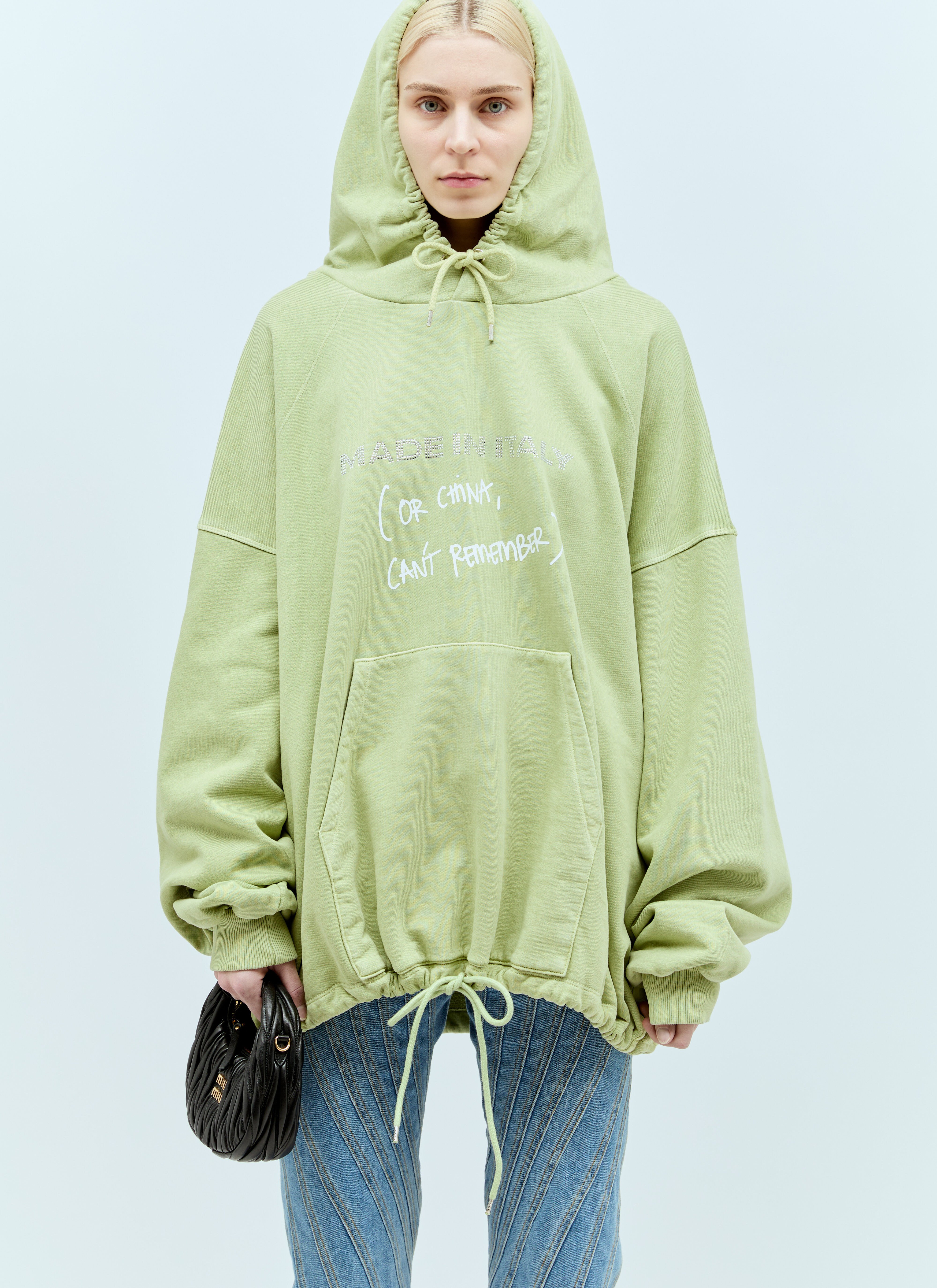 Jil Sander+ クリスタル飾りフード付きスウェットシャツ クリーム jsp0251010