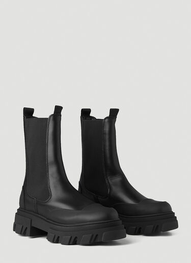 GANNI Leather Chelsea Boots Black gan0246038