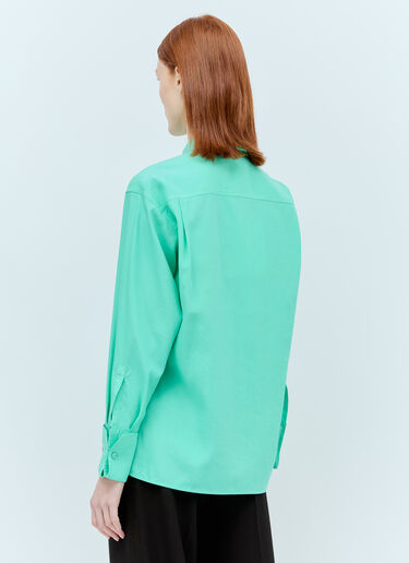 Max Mara Flap Pockets Silk Shirt Green max0256052