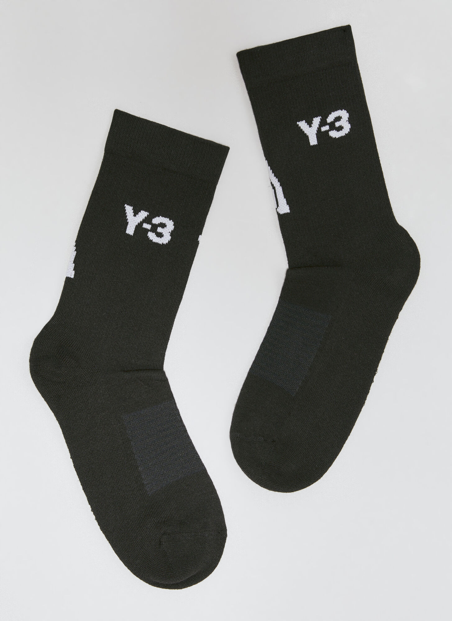 Shop Y-3 Logo Jacquard Socks In Black