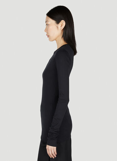 Ann Demeulemeester Fanie Long Sleeve Top Black ann0252007