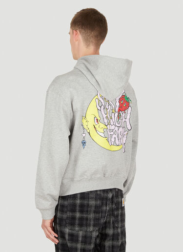 Sky High Farm Workwear Perennial Will Sheldon Print Hooded Sweatshirt Grey skh0350017