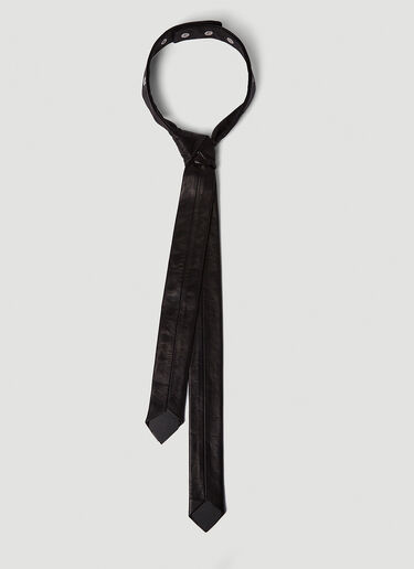 Gucci Leather Tie Black guc0151106