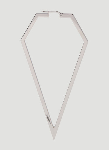 Gucci Mono Triangle Earring Silver guc0251231