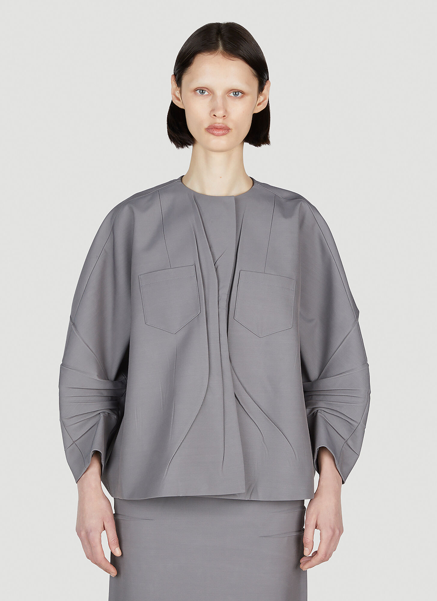 Prada Gabardine Jacket Female Grey