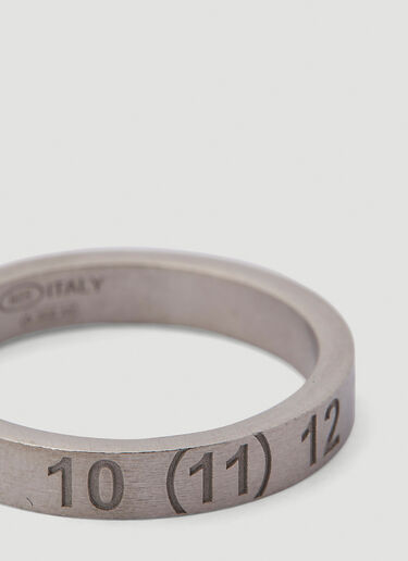 Maison Margiela Number Engraved Ring Silver mla0149043