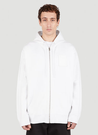 Raf Simons Logo Patch Hooded Sweatshirt White raf0151004