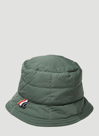 Thom Browne Quilted Bucket Hat Dark Green thb0149045