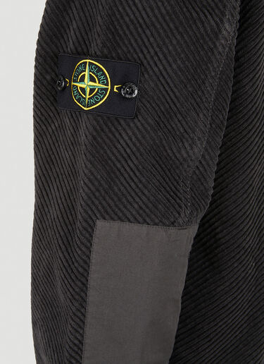Stone Island Compass Patch Cord Sweatshirt Dark Grey sto0150136