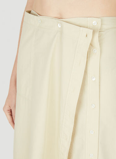Lemaire Button Front Wrap Skirt Beige lem0248017