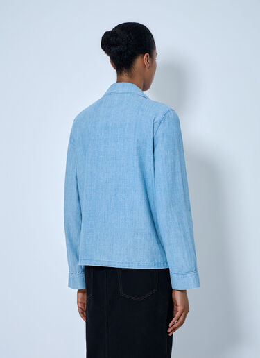 LN-CC® - Saint Laurent: Button-down Denim Shirt - Blue Saint Laurent Button-down Denim Shirt Blue sla0264034