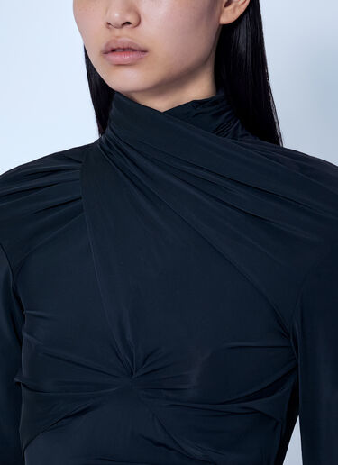 LN-CC® - Entire Studios: Gres Draped High-Neck Top - Black Entire Studios Gres Draped High-Neck Top Black ent0266033