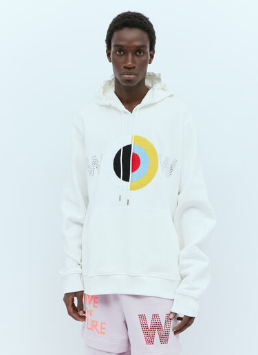 Walter Van Beirendonck WOW 오버사이즈 후드 스웨트셔츠 화이트 wlt0154011