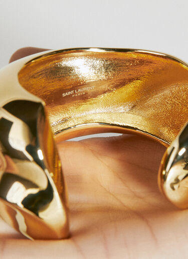 Saint Laurent Tiwst Cuff Bracelet Gold sla0254070