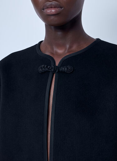 LN-CC® - RÓHE: Double-Faced Wool Pankou Jacket - Black RÓHE Double-Faced Wool Pankou Jacket Black roe0266010