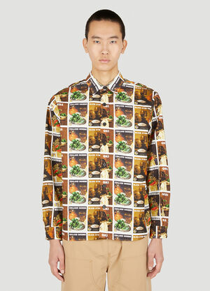 Sky High Farm Workwear x Denim Tears All Over Print Shirt Brown skh0350023