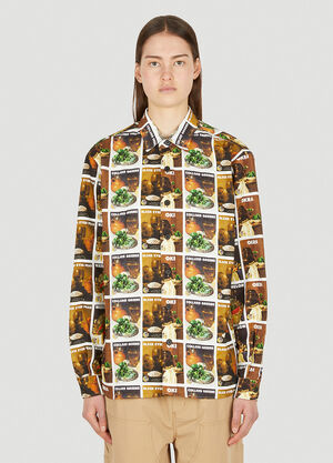 Sky High Farm Workwear x Denim Tears All Over Print Shirt Brown skh0350023