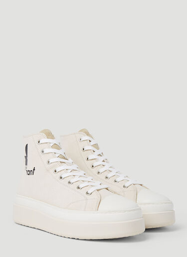 Isabel Marant Austen High Top Sneakers Beige ibm0253022