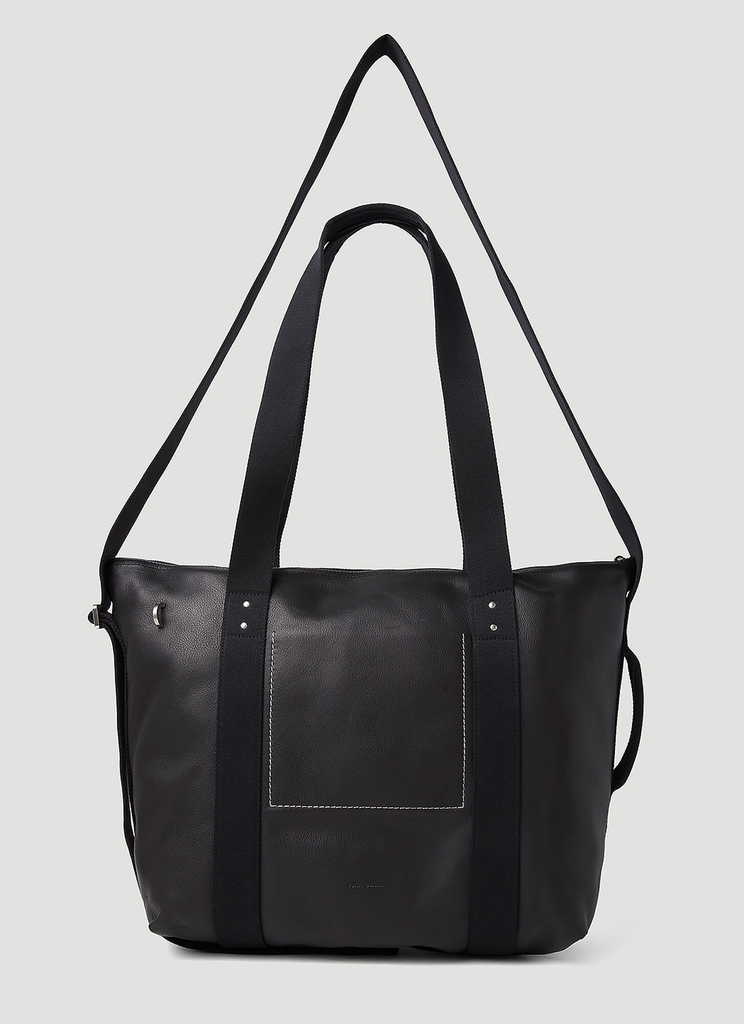 Rick Owens Trolley Leather Tote Bag In Black