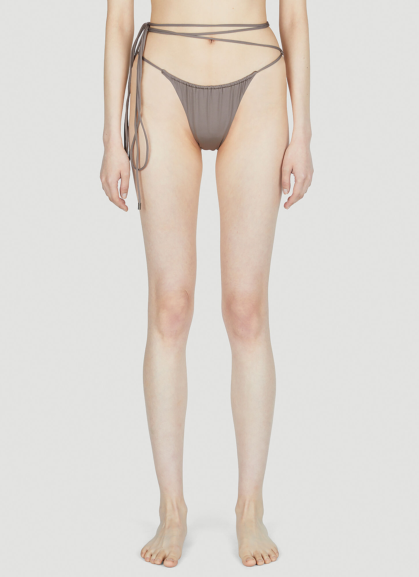 Saint Laurent Strappy Bikini Briefs Female Grey