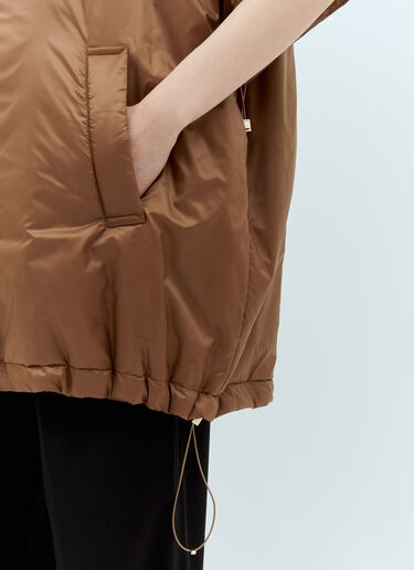 Max Mara Water-Resistant Hooded Jacket Brown max0257056